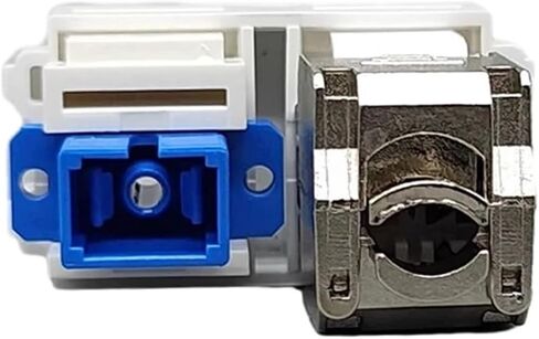 Shielded CAT6A RJ45 LAN Jack with SC UPC Fiber Optic Module 23x36mm in Saudi Arabia