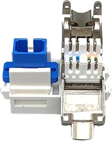Shielded CAT6A RJ45 LAN Jack with SC UPC Fiber Optic Module 23x36mm in Saudi Arabia