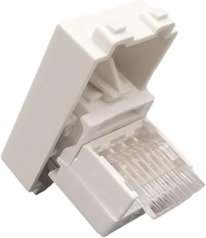 الأبيض 4-pin CAT3 RJ11 وحدة مأخذ توصيل 23x36 مللي متر سلك مجعد محول الهاتف المقبس إدراج in Saudi Arabia