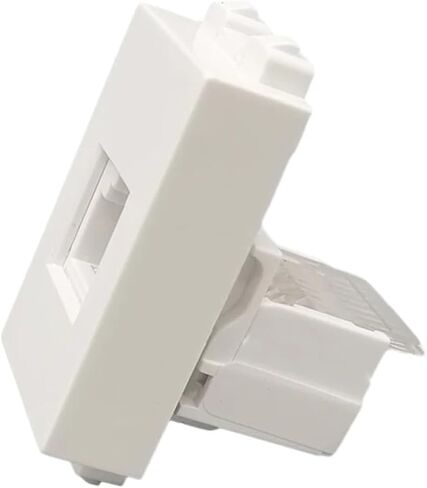 الأبيض 4-pin CAT3 RJ11 وحدة مأخذ توصيل 23x36 مللي متر سلك مجعد محول الهاتف المقبس إدراج in Saudi Arabia