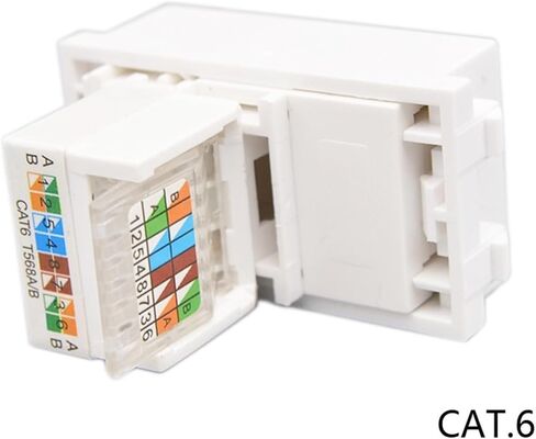 CAT6 RJ45 Network Jack Kit Ethernet Computer Connector Socket 23x36mm(Crimps Wire CAT6) in Saudi Arabia