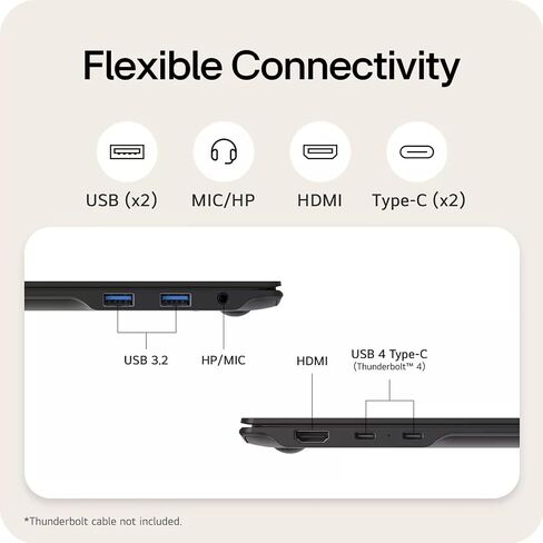كمبيوتر محمول LG Gram 17 بشاشة تعمل باللمس 2025 - شاشة لمس 17 بوصة 2.5K، Intel Ultra 7 258V، Intel Arc، WiFi 7، Copilot+، Win 11 Pro، لوحة مفاتيح بإضاءة خلفية، كمبيوتر أعمال خفيف الوزن ورفيع، 32 جيجابايت LPDDR5X، 1 تيرابايت SSD in Saudi Arabia