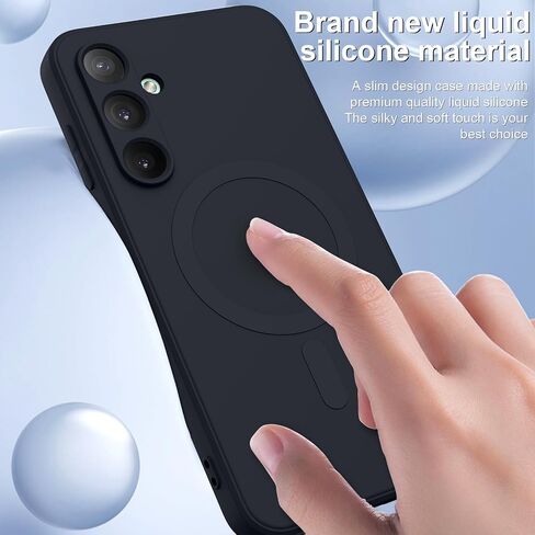 for Galaxy A36 5G Case Magnetic,Wireless Charging,Slim Soft TPU Silicone Cover Phone Case for Galaxy A36 5G,Black,MUS-MFCX-13-01 in Saudi Arabia