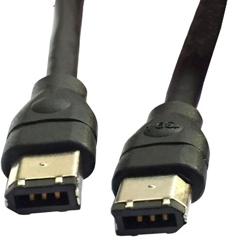 1.8m Firewire Cable Black IEEE 1394 Firewire 400 to Firewire 400 Cable 6Pin Male to 6Pin Male Cable Easy to Use 500713205 in Saudi Arabia