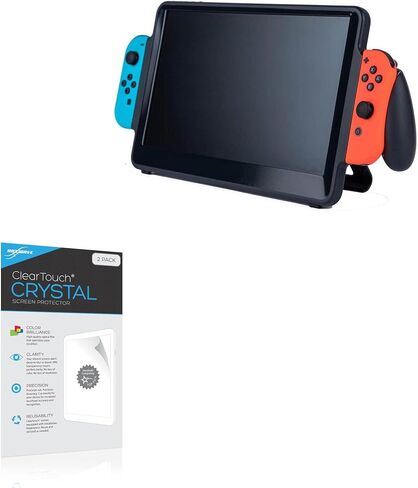 واقي شاشة BoxWave متوافق مع شاشة UpSwitch Orion Nintendo Switch - ClearTouch Crystal (عبوتان)، غلاف فيلم عالي الدقة - يحمي من الخدوش in Saudi Arabia