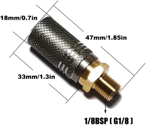 Extended PCP Airsoft Air Charging Quick Release Adapter Socket 1/8BSPP(G1/8) 8mm Male Nipple Hunting Shooting Accessories in Saudi Arabia