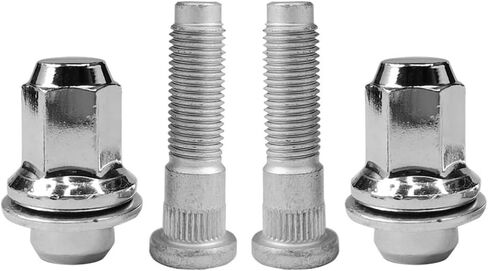 4PCS M14x1.5 Chrome Wheel Lug Stud Nut Set Compatible with 2015-2023 Ford Mustang Explorer Edge Fusion GT/Lincoln Continental MKZ MKX Aviator Nautilus 611-007 ACPZ1012D ACPZ1012M in Saudi Arabia
