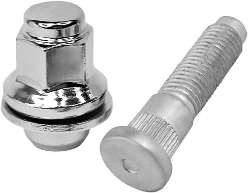 4PCS M14x1.5 Chrome Wheel Lug Stud Nut Set Compatible with 2015-2023 Ford Mustang Explorer Edge Fusion GT/Lincoln Continental MKZ MKX Aviator Nautilus 611-007 ACPZ1012D ACPZ1012M in Saudi Arabia