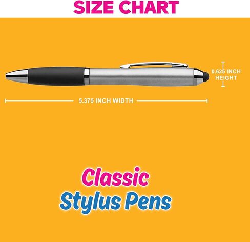 Custom Stylus Pens – Click-Action Ballpoint for Touchscreens, Personalized Marketing Tools to Boost Brand Awareness & Customer Engagement (Blue, Qty 50) in Saudi Arabia