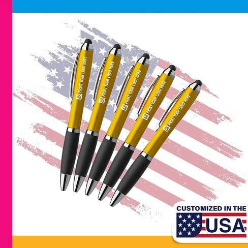 Custom Stylus Pens – Click-Action Ballpoint for Touchscreens, Personalized Marketing Tools to Boost Brand Awareness & Customer Engagement (Blue, Qty 50) in Saudi Arabia