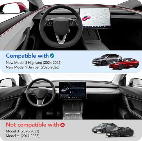 واقي شاشة لـ Tesla New Model 3 Highland & Model Y Juniper - ملحقات حماية شاشة اللمس من الزجاج المقسى المضاد للوهج وبصمات الأصابع 2024 ~ 2026 - واقي شاشة مركزي 15.4 بوصة مع مجموعة تثبيت in Saudi Arabia