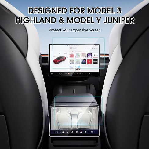 واقي شاشة لـ Tesla New Model 3 Highland & Model Y Juniper - ملحقات حماية شاشة اللمس من الزجاج المقسى المضاد للوهج وبصمات الأصابع 2024 ~ 2026 - واقي شاشة مركزي 15.4 بوصة مع مجموعة تثبيت in Saudi Arabia