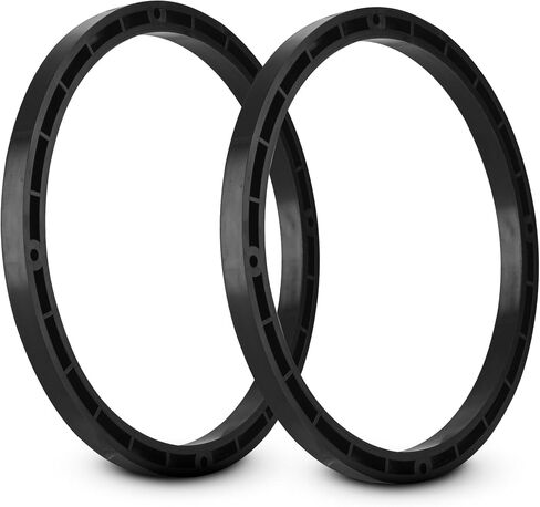 DS18 RY-HDRING8 8" Speaker 1/2" Spacer Rings for Touring Motorcycles – Pair – CNC ABS Plastic – Black – Midrange & Midbass Speaker Mounting Adapter – Fits Saddlebags Models in Saudi Arabia