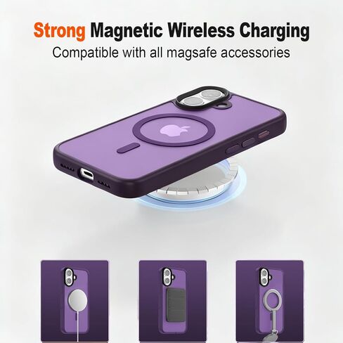 for iPhone 17 ProMax | Metal Buttons | 180cm Military Drop Proof | MagSafe Compatible| Skin-Friendly Feel(Pink) in Kuwait