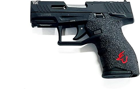شريط قبضة المسدس Handleitgrips متوافق مع Taurus TX22 Compact| شريط لاصق أسود لمقبض المسدس مع إدراجات حمراء | اكسسوارات السلاح | المملوكة للمحاربين القدامى in Saudi Arabia