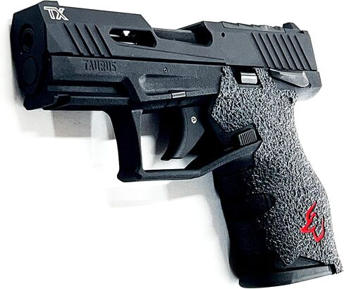 شريط قبضة المسدس Handleitgrips متوافق مع Taurus TX22 Compact| شريط لاصق أسود لمقبض المسدس مع إدراجات حمراء | اكسسوارات السلاح | المملوكة للمحاربين القدامى in Saudi Arabia