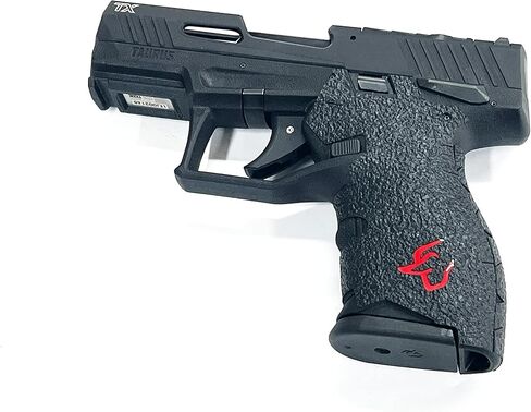 شريط قبضة المسدس Handleitgrips متوافق مع Taurus TX22 Compact| شريط لاصق أسود لمقبض المسدس مع إدراجات حمراء | اكسسوارات السلاح | المملوكة للمحاربين القدامى in Saudi Arabia