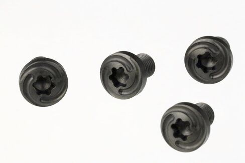 4 ea Black Gyre 1911 Grip Screws, 4 ea O Rings | for Full Size or Slim Grip bushings | 3/16" min Grip Thickness | US Made for Colt and Clones | Look at Photos of Screws with Grips/Guns in Kuwait