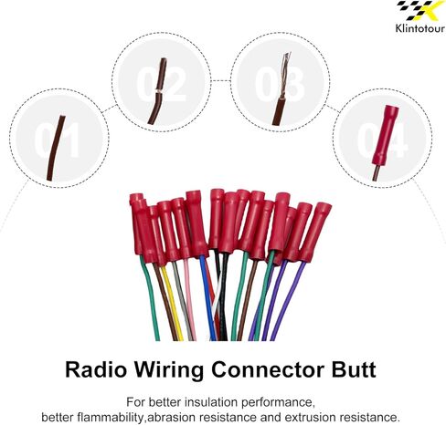 Radio Wiring Harness Connector Compatible with Kenwood 16-Pin Stereos, Aftermarket Power and Speaker Wire Plug for DDX DMX DPX KDC Series, Fits DDX376BT DPX540BT KDCBT360U KMMBT260U KVT815DVD in Saudi Arabia