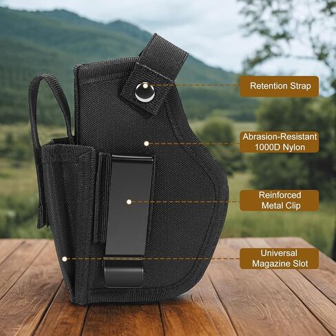 9mm Gun Holster for Men & Women, IWB & OWB Concealed Carry Gun Holster – Fits Glock 19/17/26/27/43x, S&W M&P, Sig, and Similar Handguns in Saudi Arabia