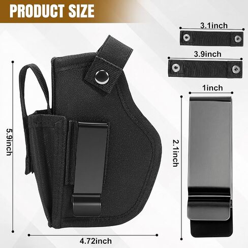 9mm Gun Holster for Men & Women, IWB & OWB Concealed Carry Gun Holster – Fits Glock 19/17/26/27/43x, S&W M&P, Sig, and Similar Handguns in Saudi Arabia