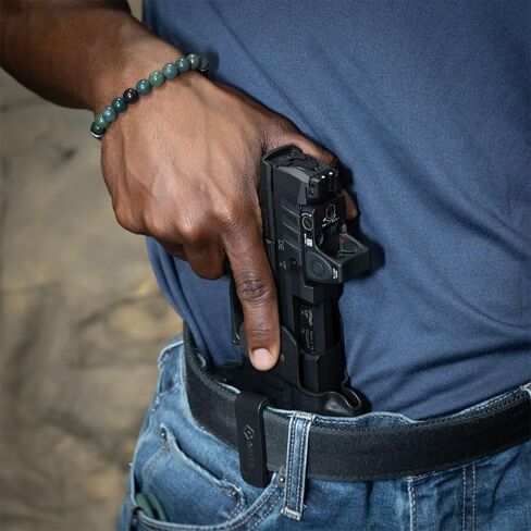 حافظة وحدات GRITR Omni IWB/OWB Kydex تناسب Sig، Glock، Springfield، Walther، S&W، Canik & More - ملحق بندقية EDC يمكن استخدامه بكلتا اليدين مع قطع بصري، قاع مفتوح، مخلب إخفاء قابل للتعديل والاحتفاظ in Kuwait