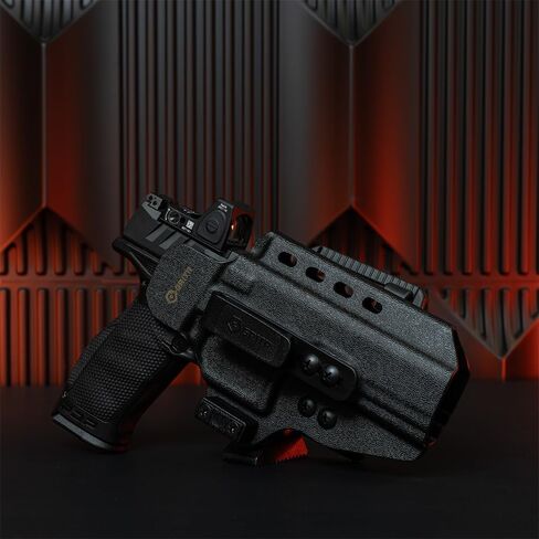 حافظة وحدات GRITR Omni IWB/OWB Kydex تناسب Sig، Glock، Springfield، Walther، S&W، Canik & More - ملحق بندقية EDC يمكن استخدامه بكلتا اليدين مع قطع بصري، قاع مفتوح، مخلب إخفاء قابل للتعديل والاحتفاظ in Kuwait