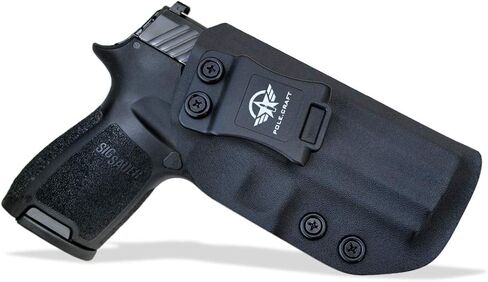 Sig P320 Holster IWB Kydex Holster Fit مخصص: Sig Sauer P320 Carry/حافظة مسدس متوسطة الحجم/كاملة الحجم - حزام داخلي مخفي للحمل - Adj. لا يمكن الاحتفاظ به - زر ماج للغطاء - لا يتآكل ولا يسبب اهتزازًا in Saudi Arabia