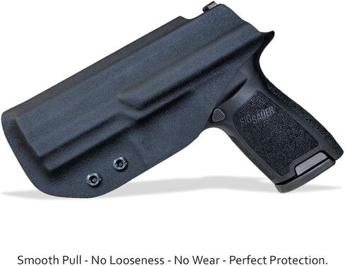 Sig P320 Holster IWB Kydex Holster Fit مخصص: Sig Sauer P320 Carry/حافظة مسدس متوسطة الحجم/كاملة الحجم - حزام داخلي مخفي للحمل - Adj. لا يمكن الاحتفاظ به - زر ماج للغطاء - لا يتآكل ولا يسبب اهتزازًا in Saudi Arabia