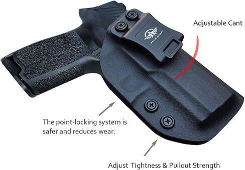 Sig P320 Holster IWB Kydex Holster Fit مخصص: Sig Sauer P320 Carry/حافظة مسدس متوسطة الحجم/كاملة الحجم - حزام داخلي مخفي للحمل - Adj. لا يمكن الاحتفاظ به - زر ماج للغطاء - لا يتآكل ولا يسبب اهتزازًا in Saudi Arabia