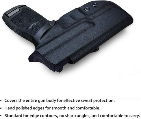 Sig P320 Holster IWB Kydex Holster Fit مخصص: Sig Sauer P320 Carry/حافظة مسدس متوسطة الحجم/كاملة الحجم - حزام داخلي مخفي للحمل - Adj. لا يمكن الاحتفاظ به - زر ماج للغطاء - لا يتآكل ولا يسبب اهتزازًا in Saudi Arabia