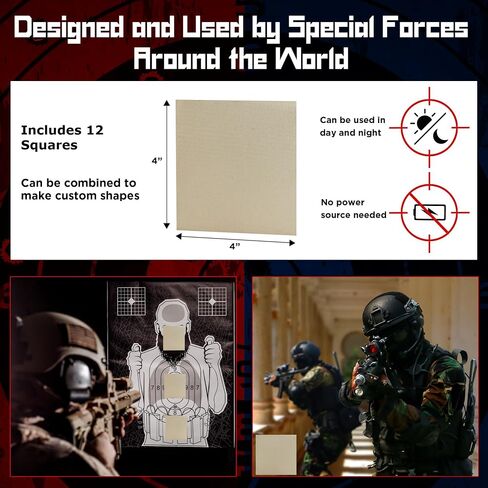 50-Pack Thermal Targets – Extra-Bright Passive Rifle Shooting Range Targets for Zeroing, Outdoor Practice, No Power or Tilting Required in Saudi Arabia