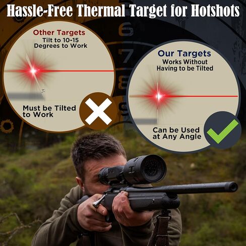50-Pack Thermal Targets – Extra-Bright Passive Rifle Shooting Range Targets for Zeroing, Outdoor Practice, No Power or Tilting Required in Saudi Arabia