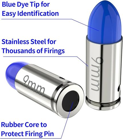 Snap Caps for 22LR/9MM/.380ACP/.45ACP/ .40 S&W/38SPL Round Action Training Training Dummy Rounds Practice Safe Loading Firing in Kuwait