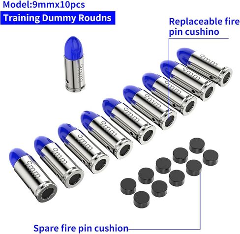 Snap Caps for 22LR/9MM/.380ACP/.45ACP/ .40 S&W/38SPL Round Action Training Training Dummy Rounds Practice Safe Loading Firing in Kuwait