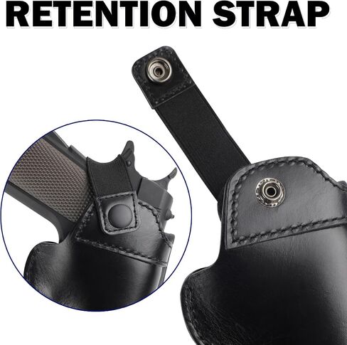 OWB 1911 Leather Holster fit 1911 Style Pistols - Colt 1911, Kimber 1911, Springfield 1911, Taurus PT1911, S&W 1911, Remington 1911, Sig 1911, Rock Island 1911(Fit 4" and 5" Barrel 1911) in Saudi Arabia