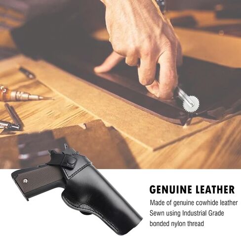 OWB 1911 Leather Holster fit 1911 Style Pistols - Colt 1911, Kimber 1911, Springfield 1911, Taurus PT1911, S&W 1911, Remington 1911, Sig 1911, Rock Island 1911(Fit 4" and 5" Barrel 1911) in Saudi Arabia