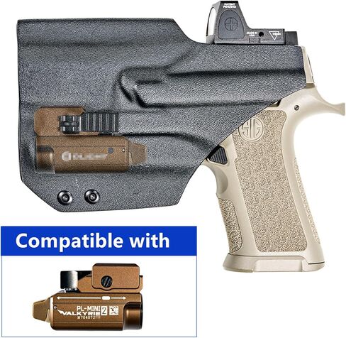 حافظة إضاءة مصباح يدوي IWB لـ Canik tp9sc mc9 Sig sauer P365 Marco AXG Fuse Springfield Hellcat Pro متوافق مع Olight PL mini 2 in Saudi Arabia