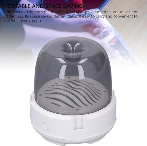 Controller Charger for Switch Pro, Quick Charging 4 Slot Controller Dock for Switch Pro, RGB Light, Anti Slip Base, Stylish and Practical Circular Base (White in Saudi Arabia
