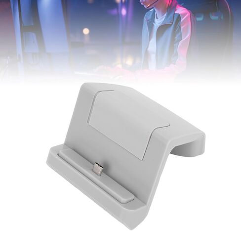 Charger Dock, Quick Charging Dock Stand Switch LED Game Console Holder Light Strip Stand for Gaming Console (Black in Saudi Arabia