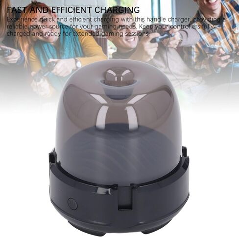 قاعدة شحن سريعة Drfeify 4 في 1 RGB لوحدة تحكم Switch Pro 15V2.6A شحن سريع على شكل دائري مع اتصال USB (أسود) in Kuwait