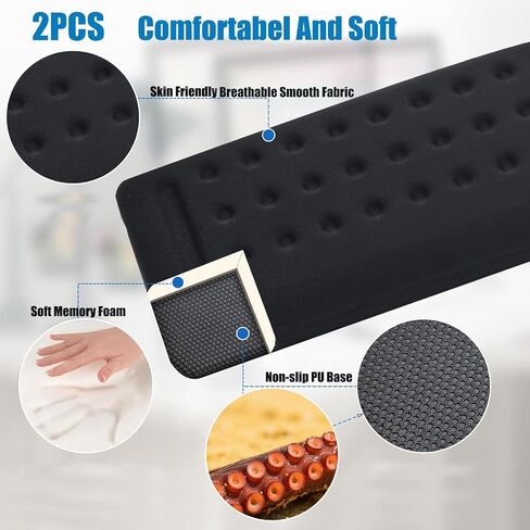 2 PCS L-Shaped Desk Elbow Pads, Memory Foam Elbow Support Padding Non-Slip, Wrist Arm Pad Elbow Comfort Support for Table or Desk Edge, Desk Edge Cushion, Separate Design in Saudi Arabia