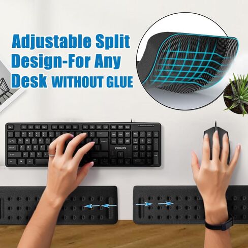 2 PCS L-Shaped Desk Elbow Pads, Memory Foam Elbow Support Padding Non-Slip, Wrist Arm Pad Elbow Comfort Support for Table or Desk Edge, Desk Edge Cushion, Separate Design in Saudi Arabia