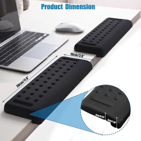 2 PCS L-Shaped Desk Elbow Pads, Memory Foam Elbow Support Padding Non-Slip, Wrist Arm Pad Elbow Comfort Support for Table or Desk Edge, Desk Edge Cushion, Separate Design in Saudi Arabia
