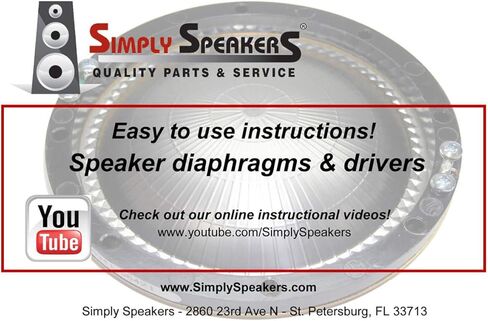 SS Audio Diaphragm for Electro Voice 81256xx, 84234xx, 89796xx, DH1-8, N/DYM 1, DH5, DH6, DH7, ND7, 8 ohms in Saudi Arabia