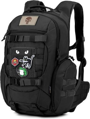 حقيبة ظهر تكتيكية من Mardingtop 28L للرجال مع رقعة فيلكرو، حقيبة ظهر للدراجة النارية من Molle EDC للمشي لمسافات طويلة والتخييم والصيد in Kuwait