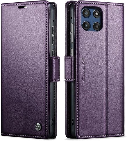 Wallet Case for Motorola Moto G Stylus 5G 2025 [Not fit Moto G 5G 2025], PU Leather Magnetic Flip Case with RFID Blocking Card Holder for Women Men, Shockproof Protective Phone Cover (Purple) in Saudi Arabia