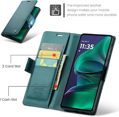 حافظة محفظة لهاتف Motorola Moto G Stylus 5G 2025 [لا تناسب Moto G 5G 2025]، حافظة قلاب مغناطيسية من جلد البولي يوريثان مع حامل بطاقات RFID للنساء والرجال، غطاء هاتف واقٍ مقاوم للصدمات (أرجواني) in Saudi Arabia