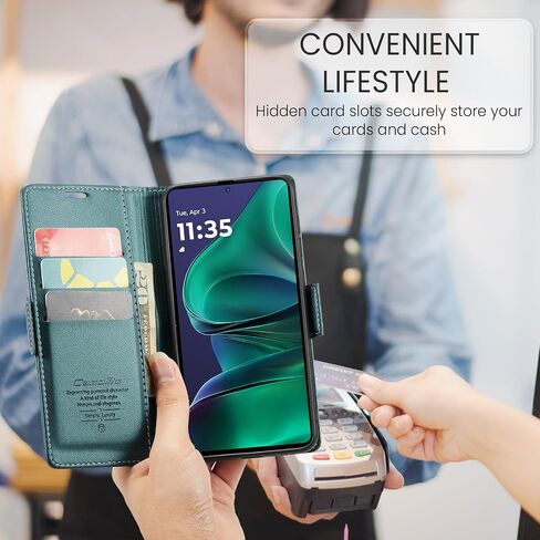 حافظة محفظة لهاتف Motorola Moto G Stylus 5G 2025 [لا تناسب Moto G 5G 2025]، حافظة قلاب مغناطيسية من جلد البولي يوريثان مع حامل بطاقات RFID للنساء والرجال، غطاء هاتف واقٍ مقاوم للصدمات (أرجواني) in Saudi Arabia
