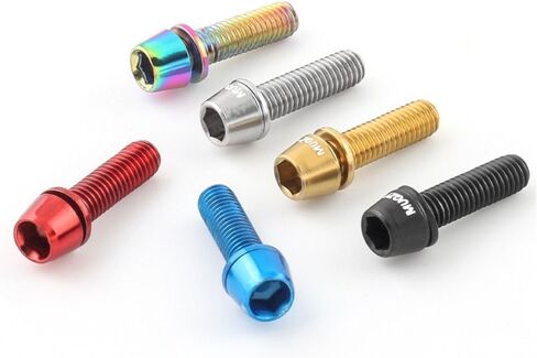الجذعية المسمار 6 قطعة M5x17mm دائم دراجة المقود الجذعية البراغي التيتانيوم مطلي الصلب الجذعية الناهض المسمار in Saudi Arabia
